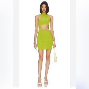 Camila Cohelo Rizzel Cutout Mini Dress in Lime